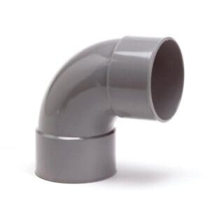 Nicoll | PVC | Bocht 88° | 2 x Mof | 125 mm | Lijm | Grijs