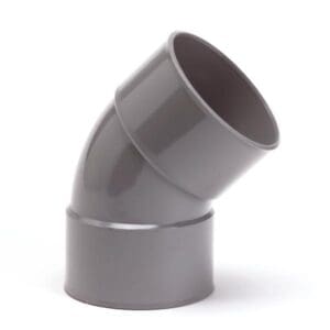 Nicoll | PVC | Bocht 30° | 2 x Mof | 125 mm | Lijm | Grijs