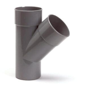 Nicoll | PVC | T-Stuk 45° | 2 x Mof - 1 x Spie | 125 mm | Lijm | Grijs